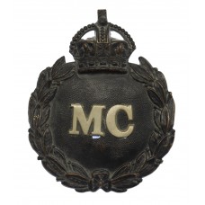 Monmouthshire Constabulary Black Wreath Helmet Plate - King's Crown