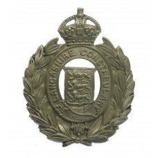 Lancashire Constabulary Small Wreath Helmet Plate - King's Crown