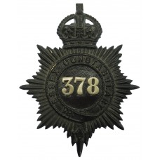 Essex Constabulary Numbered Helmet Plate - King's Crown