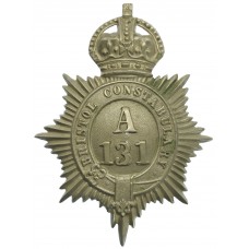 Bristol Constabulary White Metal Helmet Plate - King's Crown (A 131)