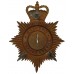 Gwynedd Constabulary Night Helmet Plate - Queen's Crown