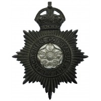 Lancashire Constabulary  Night Helmet Plate - King's Crown