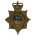 Barnsley Borough Police Night Helmet Plate - Queen's Crown