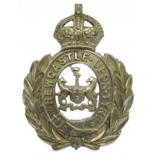 Newcastle-Upon-Tyne City Police Wreath Helmet Plate - King's Crow