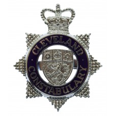 Cleveland Constabulary Senior Officer's Enamelled Cap Badge - Queen's Crown