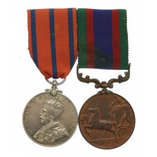 London Fire Brigade 1911 Coronation Medal and Good Service Medal Pair - Fireman A.C. Newby