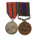 London Fire Brigade 1911 Coronation Medal and Good Service Medal Pair - Fireman A.C. Newby