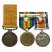 WW1 British War & Victory Medal Pair with London Fire Brigade Medal - Deck Hand W.G. Polyblank, Royal Naval Reserve