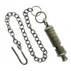 Royal Irish Constabulary (R.I.C.) 'The Metropolitan' Patent Police Whistle & Chain