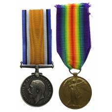 WW1 British War & Victory Medal Pair - Pte. T. Sheard, King's Own Yorkshire Light Infantry - Seriously Wounded at the Battle of the Somme