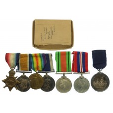 WW1 and WW2 Royal Naval Long Service Medal Group with Marine Society Reward of Merit Medal - Chief Petty Officer I.S. Millard, Royal Navy