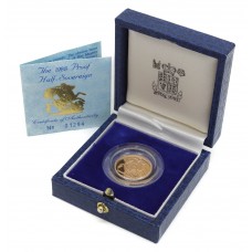 Royal Mint 1988 UK Gold Proof Half Sovereign Coin