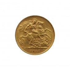 1912 George V Gold Half Sovereign Coin