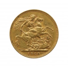 1900 Victoria Gold Full Sovereign Coin