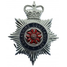 Lancashire Constabulary Enamelled Helmet Plate - Queen's Crown