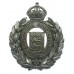 Lancashire Constabulary Chrome Wreath Helmet Plate - King's Crown