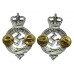 Pair of Isle of Man Constabulary Collar Badges - Queen's Crown