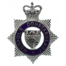 Norfolk Constabulary Senior Officer's Enamelled Cap Badge - Queen's Crown