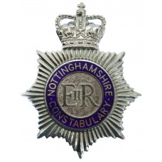 Nottinghamshire Constabulary Enamelled Helmet Plate - Queen's Cro