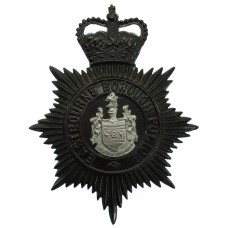 Eastbourne Borough Police Night Helmet Plate - Queen's Crown