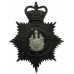 Eastbourne Borough Police Night Helmet Plate - Queen's Crown