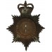 Eastbourne Borough Police Night Helmet Plate - Queen's Crown