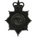Durham Constabulary Black Helmet Plate - Queen's Crown