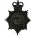 Durham Constabulary Black Helmet Plate - Queen's Crown