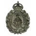 Huddersfield Police Chrome Wreath Helmet Plate - King's Crown