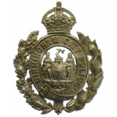 Birmingham City Police Wreath Helmet Plate - King's Crown