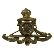 Royal Artillery Territorial (Revolving Wheel) Cap Badge - King's Crown