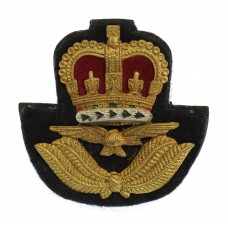 Royal Air Force (R.A.F.) Warrant Officer's Beret Badge - Queen's Crown