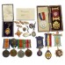 WW1 British War & Victory Medal Pair, WW2 Defence Medal & Special Constabulary Long Service Medal Group with 9ct Gold Doncaster Mines Rescue Brigade Medal and Other Medal and Badges - Pte. H.D. Price, 21st Bn. Middlesex Regiment