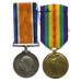 WW1 British War & Victory Medal Pair - Pte. J.C. Eccleston, 4th Bn. King's (Liverpool) Regiment - K.I.A. 24/10/18