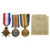 WW1 1914-15 Star Medal Trio - H.E. Le Mesurier, A.M.2., Royal Naval Air Service