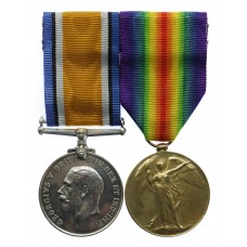  WW1 British War & Victory Medal Pair - 2.A.M. W.J.B. Biggin,