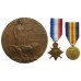 WW1 1914-15 Star, Victory Medal and Memorial Plaque - Sjt. J.R. McKenzie, 6th Bn. East Lancashire Regiment - K.I.A. 9/4/16