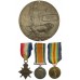 WW1 1914-15 Star, British War Medal, Victory Medal and Memorial Plaque - Gnr. A. Lindsay, Royal Field Artillery - K.I.A. 20/5/18