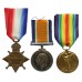 WW1 1914-15 Star, British War Medal, Victory Medal and Memorial Plaque - Bmbr. A.G. Aylward, Royal Field Artillery - K.I.A. 1/10/17