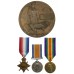 WW1 1914-15 Star, British War Medal, Victory Medal and Memorial Plaque - Pte. F. Spiers, 8th Bn. Gloucestershire Regiment - K.I.A. 30/7/16
