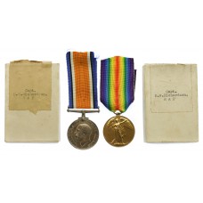 WW1 British War & Victory Medal Pair - Capt. M.W. Richardson, Royal Air Force (late RFC and Canadian Expeditionary Force) 