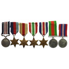 WW2 'Battle of Wadi Akarit' Military Medal Group of Seven - Sergt