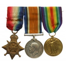 WW1 1914 Mons Star Medal Trio - Pte. W. Wifford, Leicestershire Y
