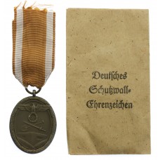 German WW2 West Wall Medal with Original Issue Packet