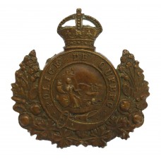 Canadian Police de Quebec Cap Badge - King's Crown
