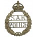 South African Railways Police Helmet Plate - King's Crown (Pre 1936)