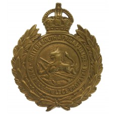 Rhodesia British South Africa Police Helmet Plate/Cap Badge - King's Crown (c. 1933-45)