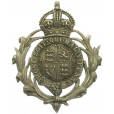 British Colonial Police Helmet Plate - King's Crown