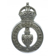 Stockport Borough Police Cap Badge - King's Crown