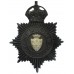 Stockport Borough Police Black Star Helmet Plate - King's Crown